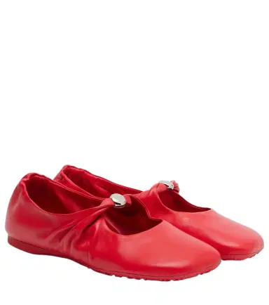 Loewe Pebble Soft leather Mary Jane flats | Thumbnail 1 Loewe Pebble Soft leather Mary Jane flats | Thumbnail 1