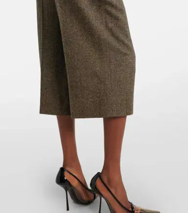 Saint Laurent Herringbone wool-blend Bermuda shorts | Thumbnail 3 Saint Laurent Herringbone wool-blend Bermuda shorts | Thumbnail 3