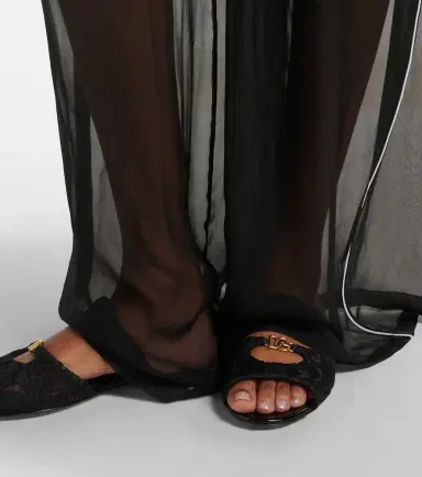 Dolce & Gabbana DG leather-trimmed lace slides | Thumbnail 6 Dolce & Gabbana DG leather-trimmed lace slides | Thumbnail 6