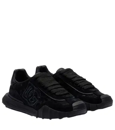 Dolce & Gabbana Runner leather-trimmed lace sneakers | Thumbnail 1 Dolce & Gabbana Runner leather-trimmed lace sneakers | Thumbnail 1