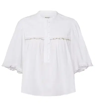 Marant Étoile Douna cotton-blend blouse | Thumbnail 1 Marant Étoile Douna cotton-blend blouse | Thumbnail 1