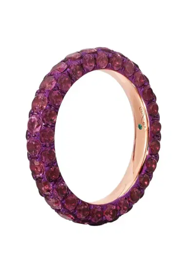 GRAZIELA Rhodolite Magenta 3 Sided Ring | Thumbnail 2 GRAZIELA Rhodolite Magenta 3 Sided Ring | Thumbnail 2