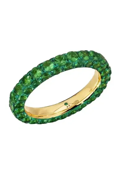 GRAZIELA Tsavorite Green 3 Sided Ring | Thumbnail 1 GRAZIELA Tsavorite Green 3 Sided Ring | Thumbnail 1
