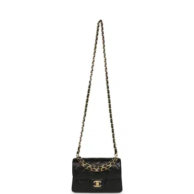 Chanel Chanel Mini "CC Vibe" Flap Bag Black Shiny Caviar Brushed Gold Hardware | Thumbnail 7 Chanel Chanel Mini "CC Vibe" Flap Bag Black Shiny Caviar Brushed Gold Hardware | Thumbnail 7