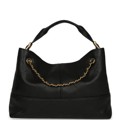 Chanel Chanel Small Coco Hobo Bag Black Calfskin Antique Gold Hardware | Thumbnail 4 Chanel Chanel Small Coco Hobo Bag Black Calfskin Antique Gold Hardware | Thumbnail 4