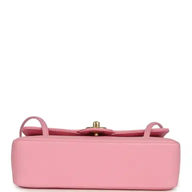 Chanel Chanel Small Preppy Coco Flap Bag Pink Shiny Caviar Brushed Gold Hardware | Thumbnail 6 Chanel Chanel Small Preppy Coco Flap Bag Pink Shiny Caviar Brushed Gold Hardware | Thumbnail 6