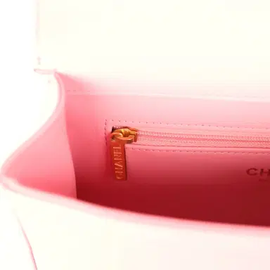 Chanel Chanel Small Preppy Coco Flap Bag Pink Shiny Caviar Brushed Gold Hardware | Thumbnail 10 Chanel Chanel Small Preppy Coco Flap Bag Pink Shiny Caviar Brushed Gold Hardware | Thumbnail 10