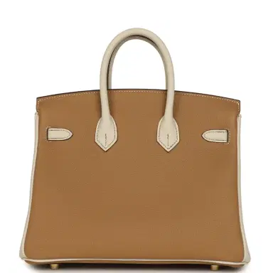 HERMÈS Hermes Special Order (HSS) Birkin 25 Biscuit and Craie Togo Brushed Gold Hardware | Thumbnail 4 HERMÈS Hermes Special Order (HSS) Birkin 25 Biscuit and Craie Togo Brushed Gold Hardware | Thumbnail 4