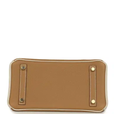 HERMÈS Hermes Special Order (HSS) Birkin 25 Biscuit and Craie Togo Brushed Gold Hardware | Thumbnail 6 HERMÈS Hermes Special Order (HSS) Birkin 25 Biscuit and Craie Togo Brushed Gold Hardware | Thumbnail 6