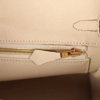 HERMÈS Hermes Special Order (HSS) Birkin 25 Biscuit and Craie Togo Brushed Gold Hardware | Thumbnail 9 HERMÈS Hermes Special Order (HSS) Birkin 25 Biscuit and Craie Togo Brushed Gold Hardware | Thumbnail 9