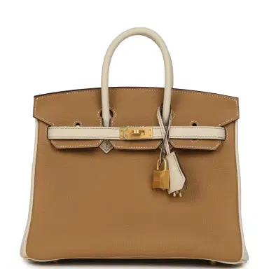 HERMÈS Hermes Special Order (HSS) Birkin 25 Biscuit and Craie Togo Brushed Gold Hardware | Thumbnail 1 HERMÈS Hermes Special Order (HSS) Birkin 25 Biscuit and Craie Togo Brushed Gold Hardware | Thumbnail 1