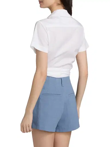 A.L.C. Women's Brielle Cotton Wrap Top - White - Size 14 | Thumbnail 5 A.L.C. Women's Brielle Cotton Wrap Top - White - Size 14 | Thumbnail 5