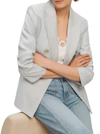 Veronica Beard Women's Tomi Cotton-Blend Dickey Jacket - River Mist - Size 16 | Thumbnail 7 Veronica Beard Women's Tomi Cotton-Blend Dickey Jacket - River Mist - Size 16 | Thumbnail 7