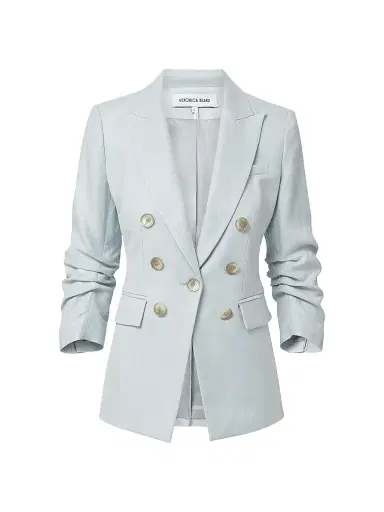 Veronica Beard Women's Tomi Cotton-Blend Dickey Jacket - River Mist - Size 16 | Thumbnail 1 Veronica Beard Women's Tomi Cotton-Blend Dickey Jacket - River Mist - Size 16 | Thumbnail 1