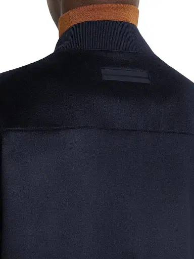 Zegna Men's Oasi Cashmere Elements Blouson Jacket - Navy Blue - Size 44 | Thumbnail 4 Zegna Men's Oasi Cashmere Elements Blouson Jacket - Navy Blue - Size 44 | Thumbnail 4
