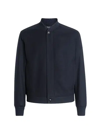 Zegna Men's Oasi Cashmere Elements Blouson Jacket - Navy Blue - Size 44 | Thumbnail 1 Zegna Men's Oasi Cashmere Elements Blouson Jacket - Navy Blue - Size 44 | Thumbnail 1