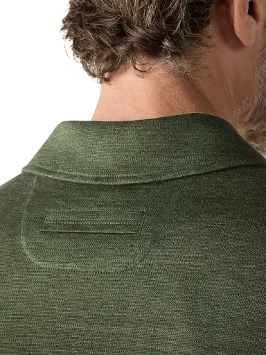 ZEGNA Men's Oasi Lino Polo Shirt - Pine Green | Thumbnail 4 ZEGNA Men's Oasi Lino Polo Shirt - Pine Green | Thumbnail 4