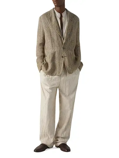 ZEGNA Men's Striped Silk Shirt - White Grey | Thumbnail 5 ZEGNA Men's Striped Silk Shirt - White Grey | Thumbnail 5