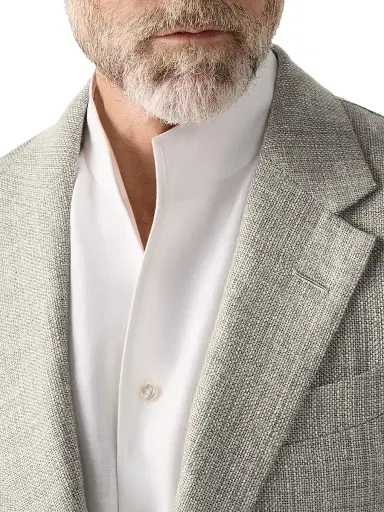 Zegna Men's Crossover Linen Wool and Silk Jacket | Thumbnail 4 Zegna Men's Crossover Linen Wool and Silk Jacket | Thumbnail 4