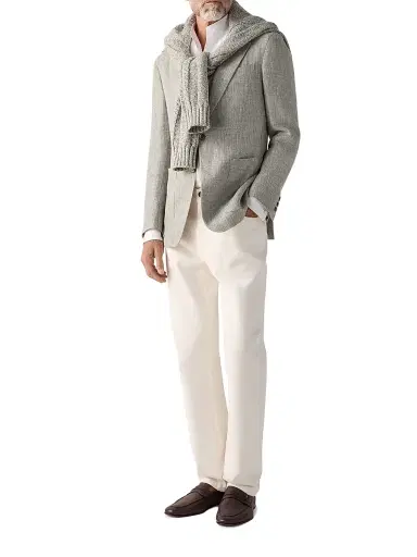 Zegna Men's Crossover Linen Wool and Silk Jacket | Thumbnail 6 Zegna Men's Crossover Linen Wool and Silk Jacket | Thumbnail 6