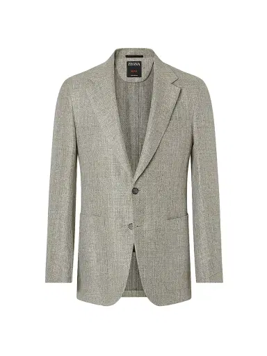 Zegna Men's Crossover Linen Wool and Silk Jacket | Thumbnail 1 Zegna Men's Crossover Linen Wool and Silk Jacket | Thumbnail 1