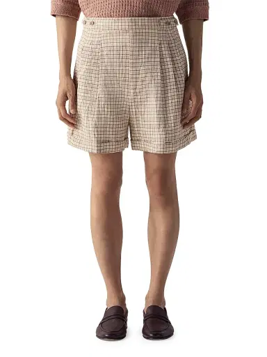 ZEGNA Men's Silk Shorts - Beige | Thumbnail 2 ZEGNA Men's Silk Shorts - Beige | Thumbnail 2