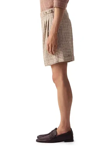 ZEGNA Men's Silk Shorts - Beige | Thumbnail 3 ZEGNA Men's Silk Shorts - Beige | Thumbnail 3