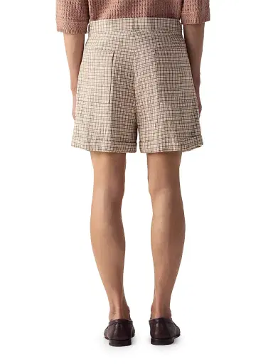ZEGNA Men's Silk Shorts - Beige | Thumbnail 4 ZEGNA Men's Silk Shorts - Beige | Thumbnail 4