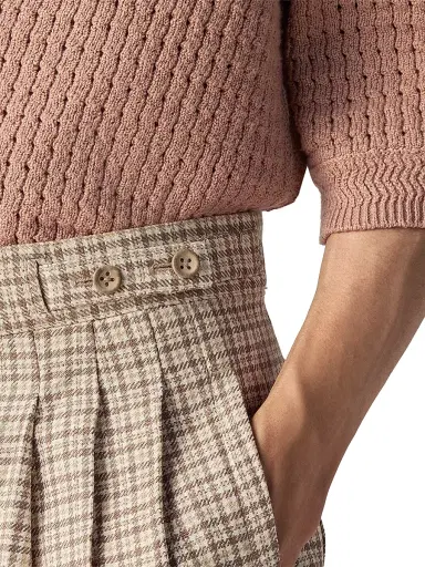 ZEGNA Men's Silk Shorts - Beige | Thumbnail 5 ZEGNA Men's Silk Shorts - Beige | Thumbnail 5