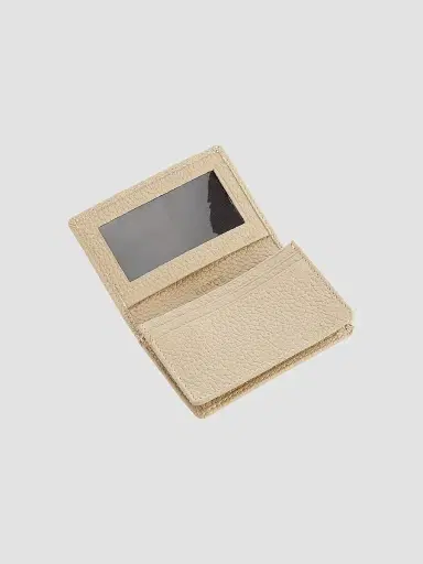 Royce New York Women's Business Card Holder - Taupe | Thumbnail 2 Royce New York Women's Business Card Holder - Taupe | Thumbnail 2