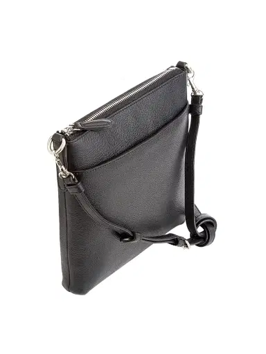 Royce New York Women's Pebble Grain Crossbody Bag - Black | Thumbnail 3 Royce New York Women's Pebble Grain Crossbody Bag - Black | Thumbnail 3