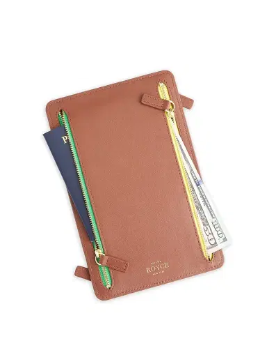 Royce New York Women's RFID-Blocking 4-Zip Leather Travel Organizer | Thumbnail 1 Royce New York Women's RFID-Blocking 4-Zip Leather Travel Organizer | Thumbnail 1