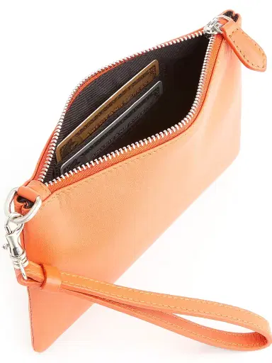 Royce New York Men's Royce New York Leather Wristlet - Orange | Thumbnail 2 Royce New York Men's Royce New York Leather Wristlet - Orange | Thumbnail 2