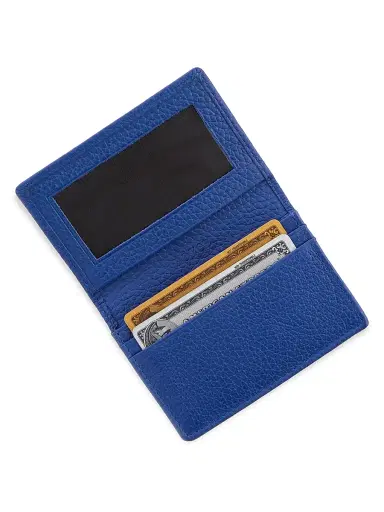Royce New York Women's Business Card Holder - Cobalt | Thumbnail 2 Royce New York Women's Business Card Holder - Cobalt | Thumbnail 2