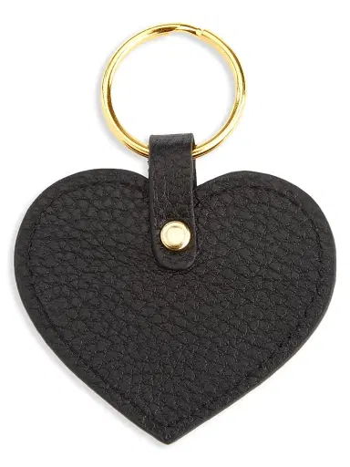Royce New York Men's Heart-Shaped Leather Key Chain - Black | Thumbnail 1 Royce New York Men's Heart-Shaped Leather Key Chain - Black | Thumbnail 1