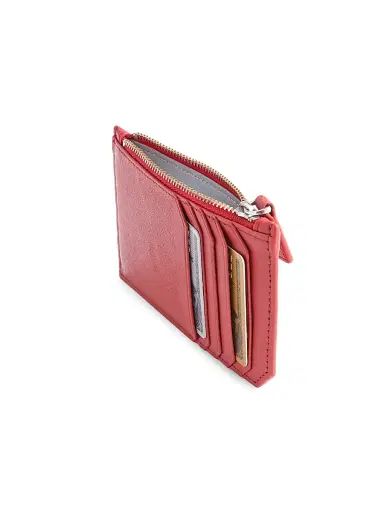 Royce New York Women's Zip Leather Card Wallet | Thumbnail 2 Royce New York Women's Zip Leather Card Wallet | Thumbnail 2