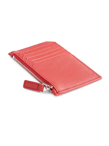 Royce New York Women's Zip Leather Card Wallet | Thumbnail 1 Royce New York Women's Zip Leather Card Wallet | Thumbnail 1