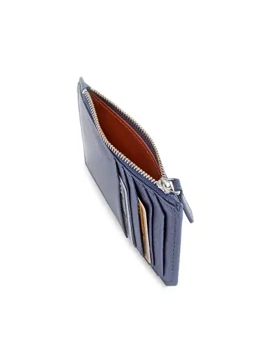Royce New York Women's Zip Leather Card Wallet | Thumbnail 2 Royce New York Women's Zip Leather Card Wallet | Thumbnail 2