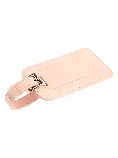 Royce New York Women's Leather Luggage Tag - Light Pink | Thumbnail 3 Royce New York Women's Leather Luggage Tag - Light Pink | Thumbnail 3