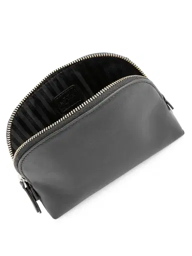 ROYCE New York Women's Compact Leather Cosmetic Bag - Blush Pink | Thumbnail 2 ROYCE New York Women's Compact Leather Cosmetic Bag - Blush Pink | Thumbnail 2