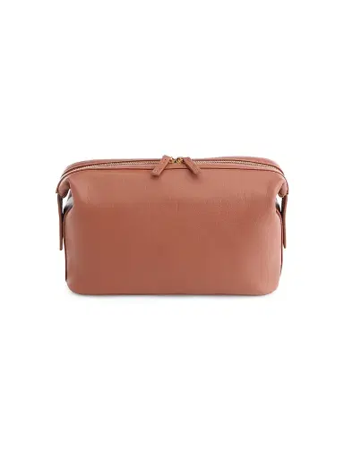 ROYCE New York Women's Leather Toiletry Bag - Navy Blue | Thumbnail 4 ROYCE New York Women's Leather Toiletry Bag - Navy Blue | Thumbnail 4