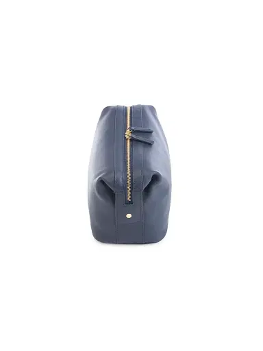 ROYCE New York Women's Leather Toiletry Bag - Navy Blue | Thumbnail 7 ROYCE New York Women's Leather Toiletry Bag - Navy Blue | Thumbnail 7