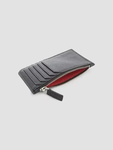 Royce New York Women's Zip Leather Card Wallet | Thumbnail 2 Royce New York Women's Zip Leather Card Wallet | Thumbnail 2