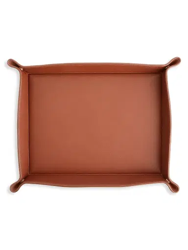 Royce New York Large Leather Catchall Valet Tray - Red | Thumbnail 3 Royce New York Large Leather Catchall Valet Tray - Red | Thumbnail 3