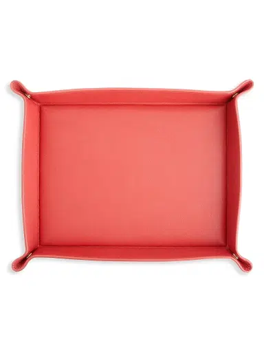 Royce New York Large Leather Catchall Valet Tray - Red | Thumbnail 6 Royce New York Large Leather Catchall Valet Tray - Red | Thumbnail 6