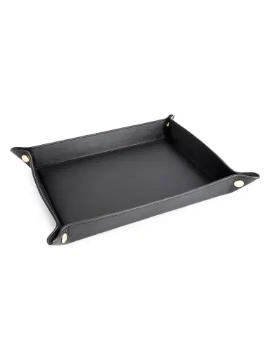 Royce New York Large Leather Catchall Valet Tray - Red | Thumbnail 1 Royce New York Large Leather Catchall Valet Tray - Red | Thumbnail 1