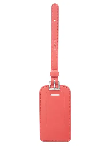 Royce New York Women's Leather Luggage Tag - Red | Thumbnail 3 Royce New York Women's Leather Luggage Tag - Red | Thumbnail 3