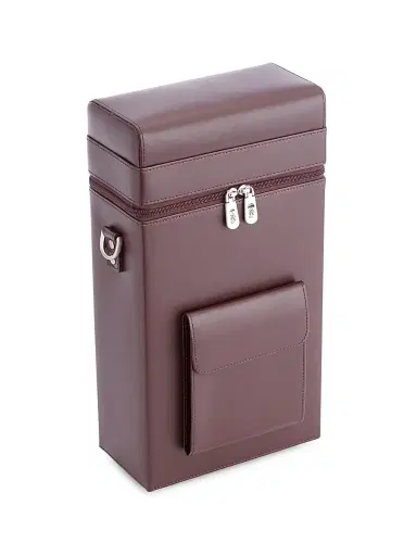 Royce New York Leather Double Wine Carrying Case - Tan | Thumbnail 2 Royce New York Leather Double Wine Carrying Case - Tan | Thumbnail 2