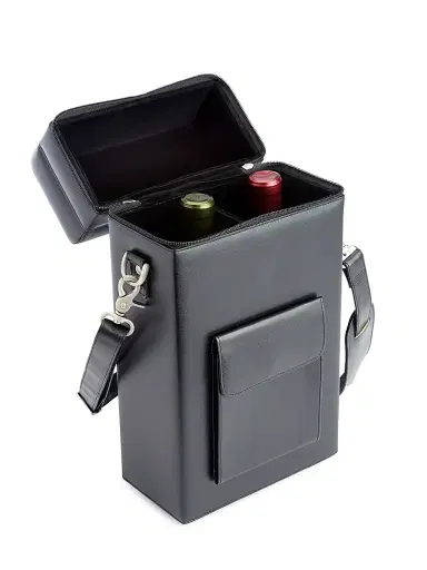 Royce New York Leather Double Wine Carrying Case - Tan | Thumbnail 1 Royce New York Leather Double Wine Carrying Case - Tan | Thumbnail 1