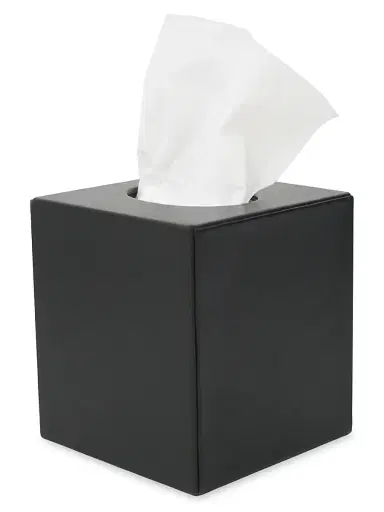 Royce New York Leather Tissue Box Cover - Black | Thumbnail 1 Royce New York Leather Tissue Box Cover - Black | Thumbnail 1